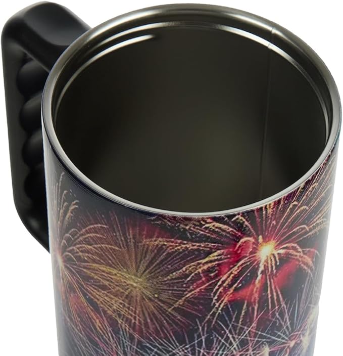 4th of July Americana Fireworks & Flags 40 Oz Stainless Steel Tumbler