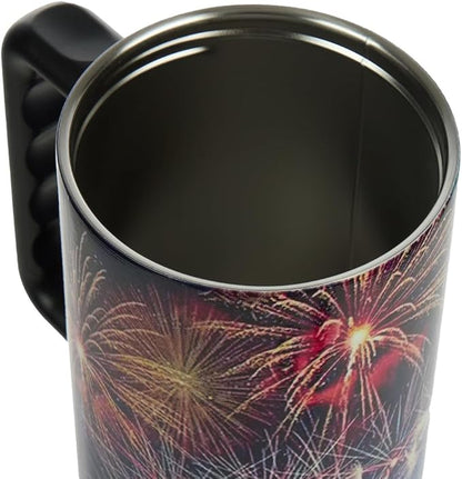 4th of July Americana Fireworks & Flags 40 Oz Stainless Steel Tumbler