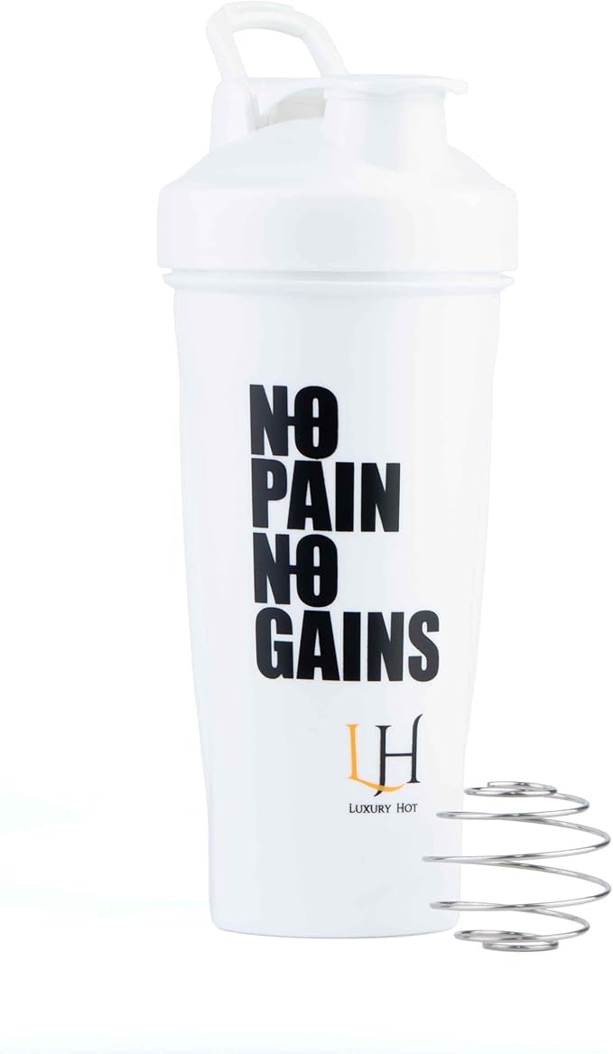 Best Shaker Bottle Perfect for Protein Shakes and Pre Workout - Protein Shaker Bottle with Wire Whisk Ball- Leak-Proof, BPA-Free, Durable Mixer Cup for Smooth Protein Mixes- [5 Pack]