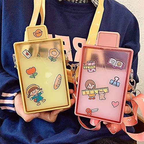 Pink Lightning Travel Water Bottle with Straw Birthday Gift Cup Picnic Cup Ice Travel Mug with Strap (lightning pink, 450 ml)