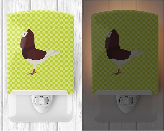 Caroline's Treasures BB7774CNL Capuchin Red Pigeon Green Ceramic Night Light Compact, UL-Certified, Ideal for Bedroom, Bathroom, Nursery, Hallway, Kitchen, 6x4x3, Multicolor