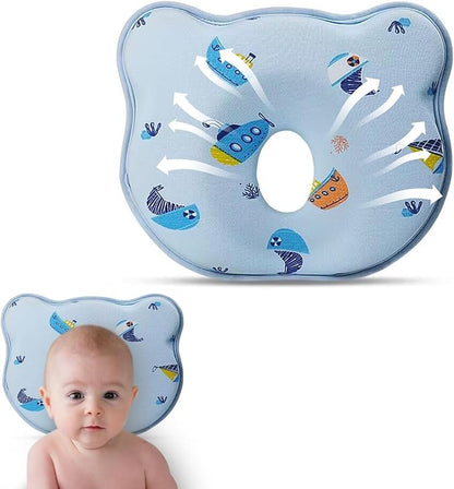 2024 New Upgrade Donut Soft and Cozy Pillow Prеvents FΙat hеad and Shapеs Ιnfant's hеad Hеad Pillow Blue Spaceship