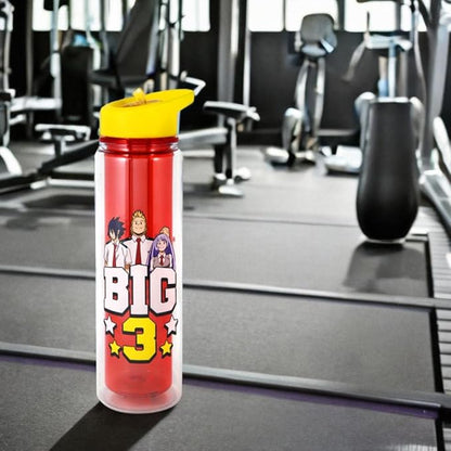 Just Funky My Hero Academia UA’s Big 3 Water Bottle | 17 Oz Plastic Water Bottle | Featuring Tamaki Amajiki, Mirio Togata, Nejire Hado | MHA | Anime Water Bottle | Kitchen Deco | Officially Licensed