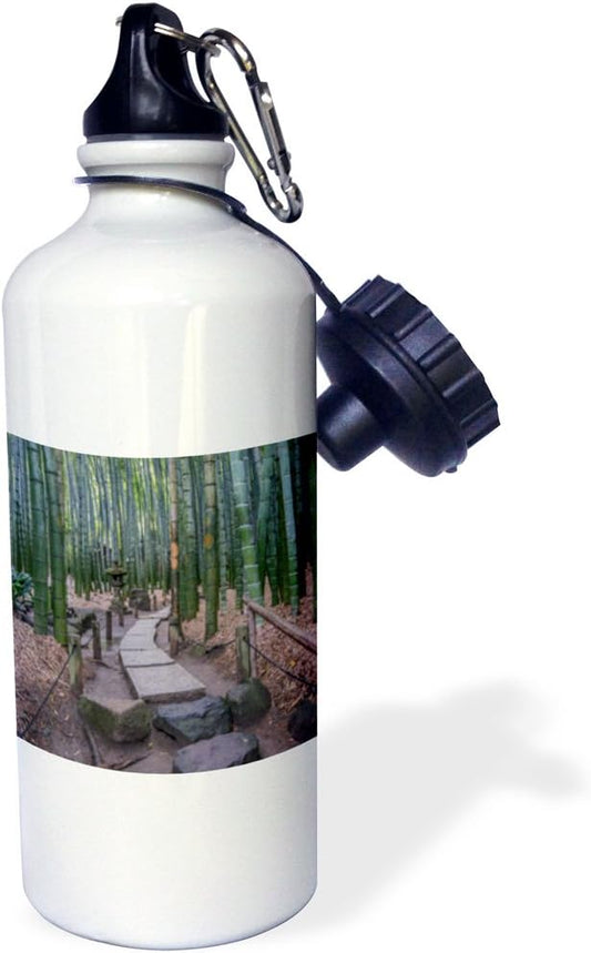 3dRose Japan, Kanagawa, Kamakura, Hokokuji Temple Garden. -Sports Water Bottle, 21oz , Multicolored