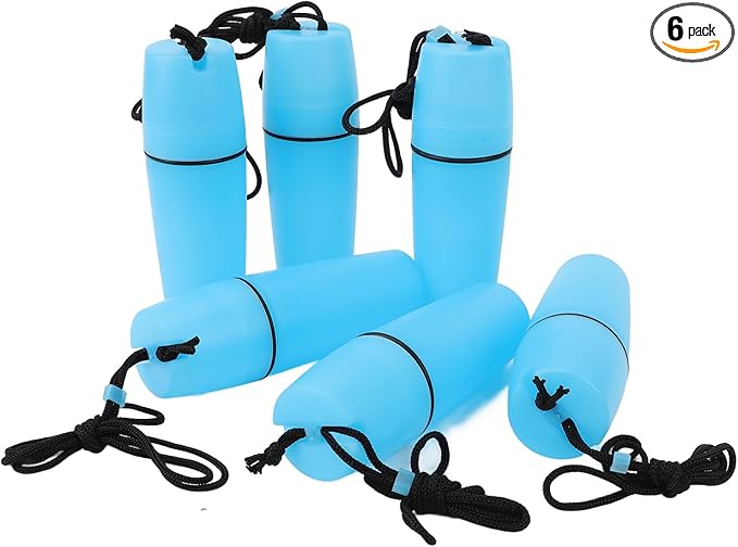 Luqeeg Kayak Container Bottle, Waterproof Container Bottle Dry Canister Container Bottle with Hook Rope Kayak Sealed Bottle for Diving Snorkeling Surfing Kayaking Boating (Blue)