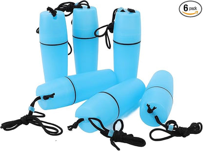 Luqeeg Kayak Container Bottle, Waterproof Container Bottle Dry Canister Container Bottle with Hook Rope Kayak Sealed Bottle for Diving Snorkeling Surfing Kayaking Boating (Blue)