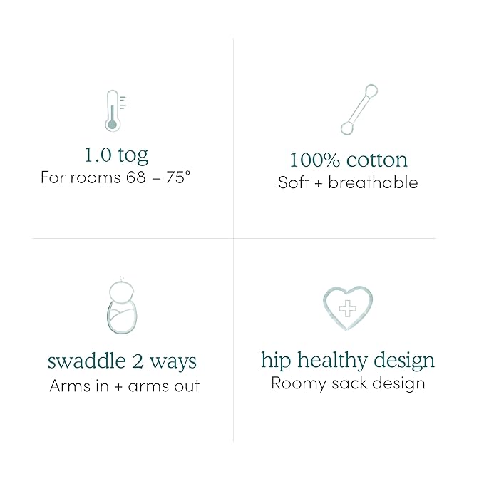 aden + anais Essentials Easy Wrap Swaddle, Cotton Knit Baby Wrap, Newborn Wearable Swaddle Sleep Sack, 3 Pack, Briar Rose, 0-3 Months