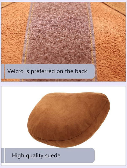 2Pcs Car Neck Pillows for headrests,for Travel Interior Accessories and Suede Support Head Pillows，Balance Neck Pillow Designed to Relieve Neck Pain and Muscle Tension.(brown)