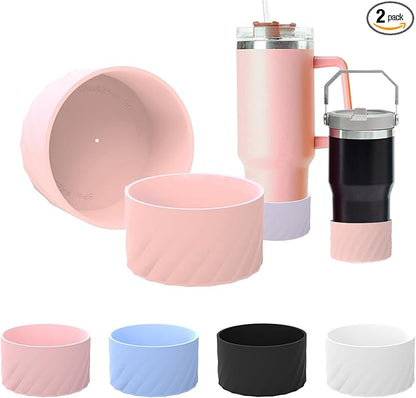 Kleeblatt Pink Silicone Boot For Stanley 40 Oz Tumbler, Stanley Cup Sleeve, Owala Water Bottle 24/32oz Boot Accessories, Stanley Cup Bottom Protector, Stanley Bottom Cover, Hydro Flask Boot