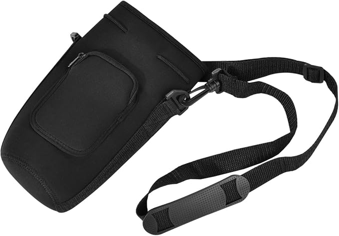 AF-WAN Neoprene Carrier Water Bottle Insulation Sleeve,Waterproof, Anti-Slip, Anti-Scratch Pouch with Shoulder Strap, fit for Owala Insulated Stainless Steel Water Bottle (Black, For 40 oz)