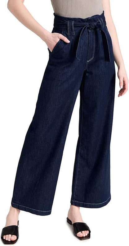 PAIGE Women's Harper Jeans with Flutter Waistband + Self Belt
