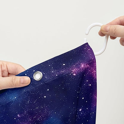 AILONEN Blue Butterfly Shower Curtain 72" W*84" H,Mystic Galaxy Earth Starry Bathroom Decor,Modern Floral Butterfly Bath Curtain Polyester Waterproof Bathroom Curtain with 12 Hooks