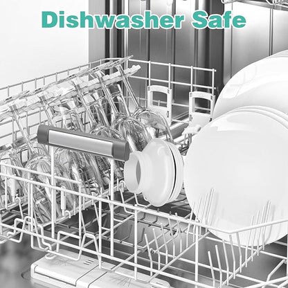 2PCS Bottle Adapter for Stanley Cup 40oz to Cirkul, Lid Cap Converter Accessories, Cirkul Stanley Adapter BPA Free Plastic, Food Grade Silicone Fits for Stanley Water Bottles(White)