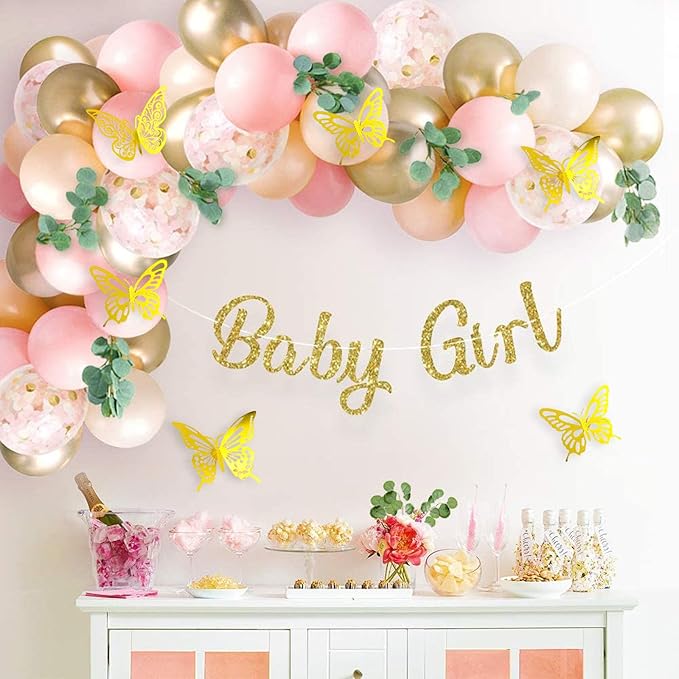 72Pcs 3D Butterfly Wall Decor 3 Sizes 3 Styles, Butterfly Decorations Party Birthday Cake Decoration, Removable Butterfly Wall Stickers for Kids Nursery Wedding Bedroom Room Decor(Gold)