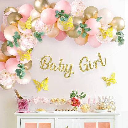 72Pcs 3D Butterfly Wall Decor 3 Sizes 3 Styles, Butterfly Decorations Party Birthday Cake Decoration, Removable Butterfly Wall Stickers for Kids Nursery Wedding Bedroom Room Decor(Gold)