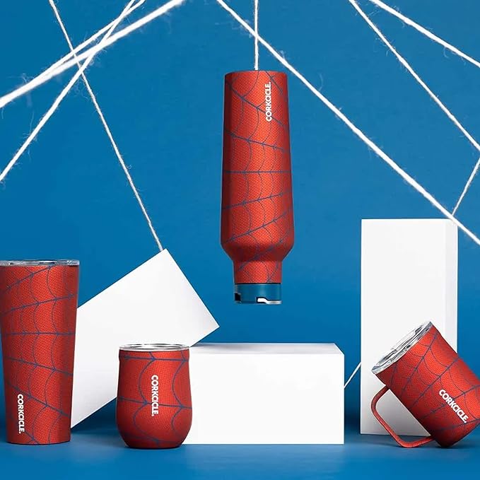 Corkcicle Spiderman Coffee Mug, Insulated Travel Coffee Cup with Lid, Stainless Steel, Spill Proof for Coffee, Tea, and Hot Cocoa, 16 oz