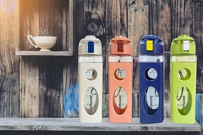 Water Bottle with Rope handle Easy Carry, Sport Water Bottle for Gym, Outdoor, School and Office, Leak Proof Portable Water Bottle BPA Free, Drink Water Bottles 650 ml / 22 oz. (White)