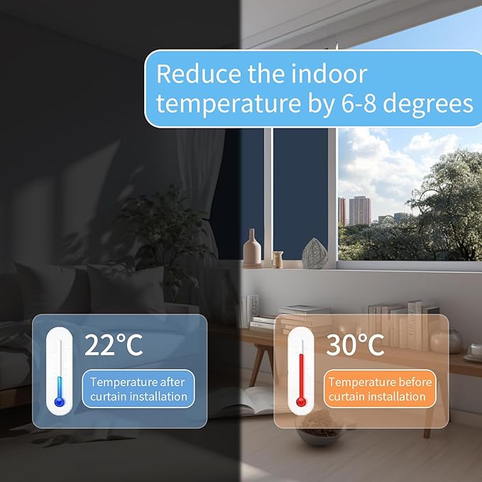 Portable Blackout Shades 100% Blackout Curtains for Bedroom Small Window Curtains No Light Kitchen Windows Insulated for Nursery for Baby Travel Curtain,Navy Blue,56" W x 120" L,1 Panel