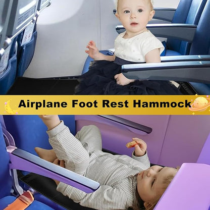Airplane seat Extender for Kids，Airplane Bed for Toddler,Toddler Airplane Travel Essentials-Portable Toddler Travel Plane Bed, Toddler Airplane Bed Must Haves for Kids Baby