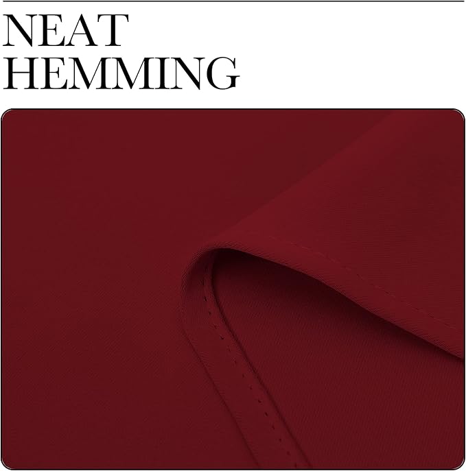 NICETOWN Christmas Short Blackout Curtains for Small Kitchen Window, Thermal Insulated Solid Grommet Blackout Curtains/Drapes for Living Room (1 Pair, 42 by 50 inches, Burgundy Red)