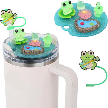 ADAH Charms Compatible with Stanley Cup Accessories,Charms for Stanley Cups H1.0&H2.0 Accessories 40oz with Silicone Straw Cover (G)