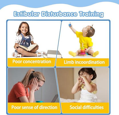 Autism Kids 360° Spinning Swivel Chair.Spinning Chair for Kids Sensory, Kids Swivel Chair Sensory, Sensory Toy Chair, Carousel Spin Sensory Chair, Training Body Coordination (Sky Blue)