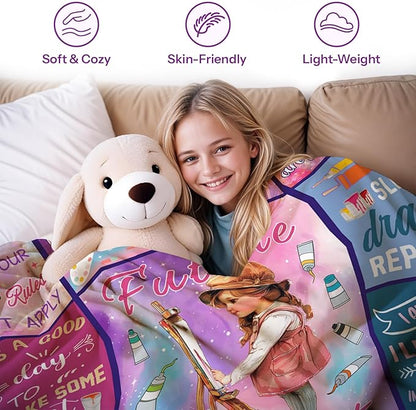 Artist Gifts Blanket, Gifts for Artists, Art Gifts for Women, Art Teacher Gifts, Birthday Gift for Art Lovers, Gifts for Artists Women, Artist Gifts, Painting Blanket 50x60 in