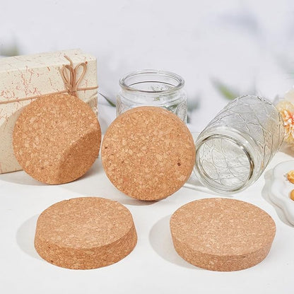 OLYCRAFT 4 Pcs Large Cork Stoppers Tapered Cork Plugs Wood Corks Lids Bottle Lids Cork Stoppers 4.4~4.8 inch Wine Bottle Stoppers Wood Jar Cork for Kitchen Wedding Favor Canning - 2.5cm Thick