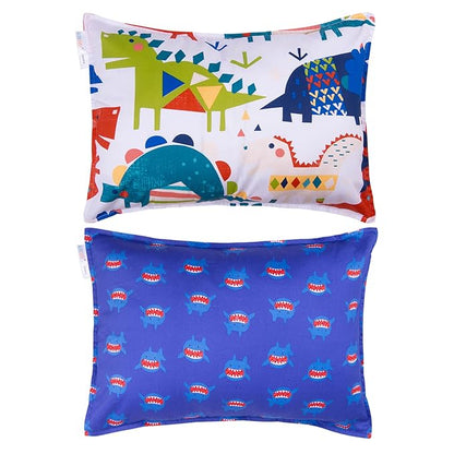 ALVABABY Toddler Pillowcases Fits 13 x 18 or 12x 16 Kids Pillow Cover Cotton Baby 2pcs Envelope Kids Pillowcases for Boys Girls Sleeping and Travel 2TPW27