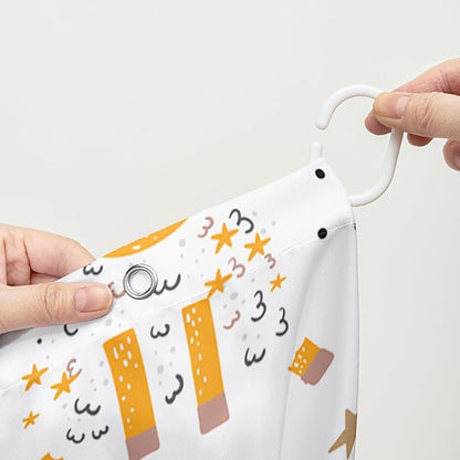 AILONEN Cute Sheep Kids Shower Curtain for Bathroom,Sheep Moon Clouds Kids Creative Rainbow Waterproof Bath Curtain,Modern Minimalist White Curtain with 12 Plastic Hooks(72" W*78" H)