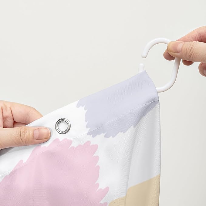 AILONEN Frog Shower Curtain, Cute Frog Bathroom Curtain,Music Frog Green Cartoon Kids Shower Curtain 48" W*72" H Polyester Waterproof Frog Bathroom Curtain with 12 Hooks