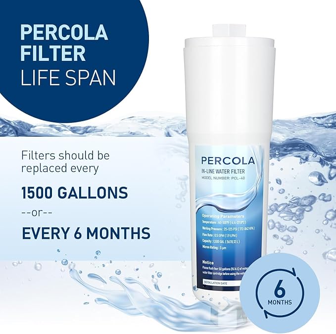 AP717 Inline Water Filter, Compatible with 3M Aqua-Pure Inline Water Filtration System AP717, 5560222, W/Scale Inhibitor (2 Pack)