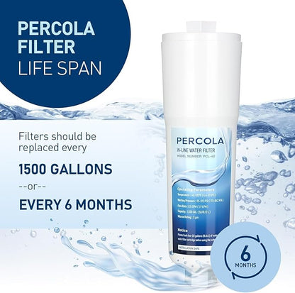 AP717 Inline Water Filter, Compatible with 3M Aqua-Pure Inline Water Filtration System AP717, 5560222, W/Scale Inhibitor (2 Pack)