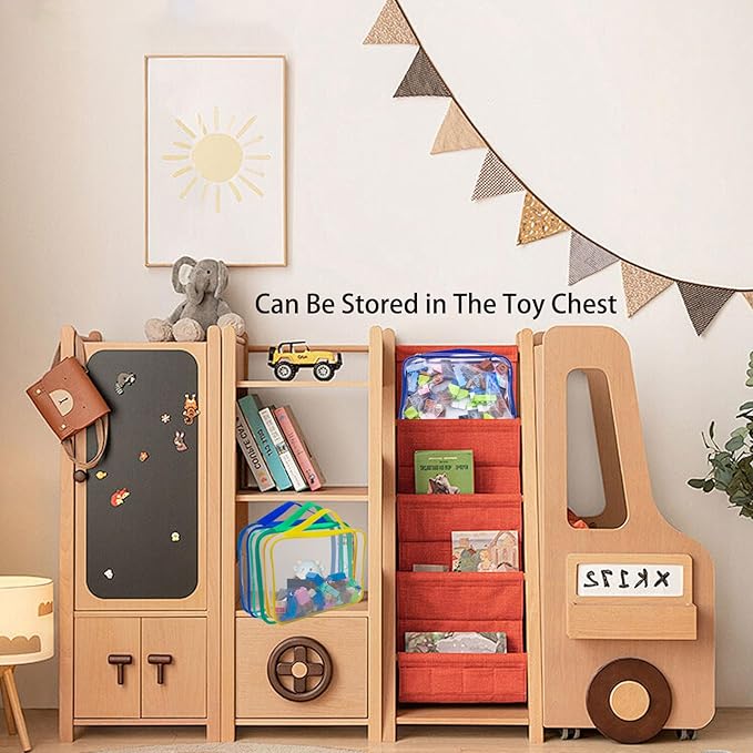 6 Pack Large Toy Storage Bags, Clear Pvc Zipper Bags for Organizing, Waterproof Toy Bags for Board Games, Building Blocks, Puzzles, Small Toys and Kids Books