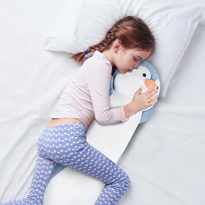 22 inch Penguin Body Pillow for Kids, Penguin Stuffed Animal, Penguin Gifts, Penguin Plush Toys, Cuddle Pillow Gift for Kids, Girls, Girlfriends