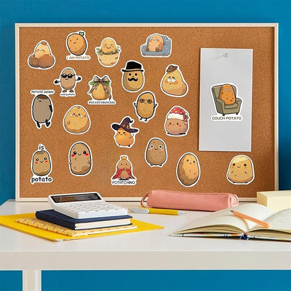 50PCS Funny Stickers Potato Stickers Cute Cartoon Vinyl Waterproof Stickers for Laptop,Bumper,Skateboard,Water Bottles,Computer,Phone, for Kids,Teens,Adult, Watcr