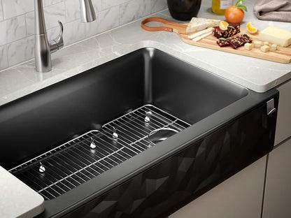Cairn Undermount Single-bowl Farmhouse Kitchen Sink with Faceted Design