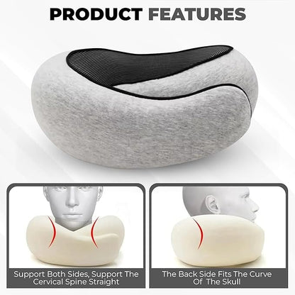Airplane Travel Neck Pillow, Memory Foam Airplane Travel Pillow, 360 Degree Comfort and Breathability, Washable Modal Cover.Travel Neck Pillow for Airplane, Neck Pillow Airplane