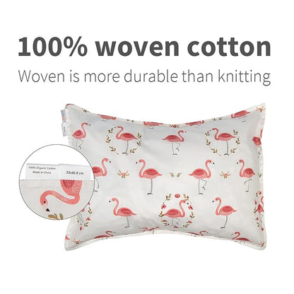 ALVABABY Toddler Pillowcases-Cotton Pillow Cover Fits 14x19 or 13 x 18 Kids Bedding Pillow 2 Pack Large Pillow Covers with Envelope for Babies Children Boys Girls Sleeping and Travel