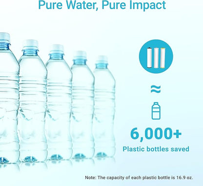 AQUA CREST Replacement for Aquasana® AQ-5300+R Under Sink Water Filter, 800 Gallons Filter Life, Compatible with AQ-5300+.55, AQ-5300+.56, and AQ-5300+.62, 3 Count