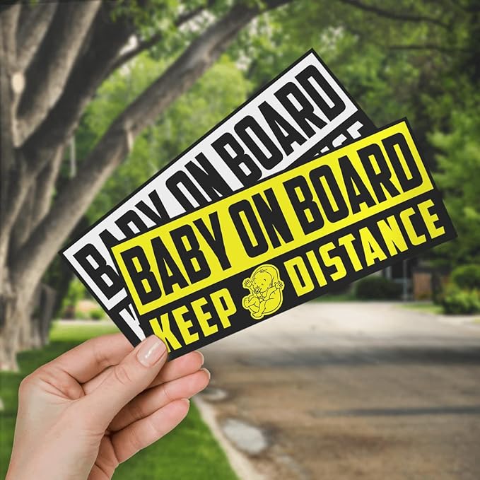 Car Decals Kids On Board Decal in Cars Vehicle Safety Signs Vinyl Bumper Stickers Family Children Removable Decals Window Label Sign Truck Label Decorations Drive Safely Around