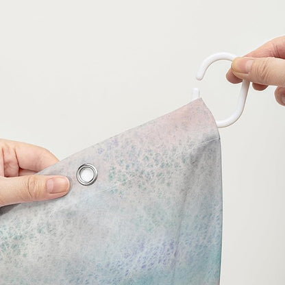 AILONEN Paris Tower Shower Curtain,Romantic Tower Theme Waterproof Fabric Shower Curtain Set for Girls Kids Teens, 72" W*96" H Pink Flowers Dreamy Eiffel Tower Shower Curtain