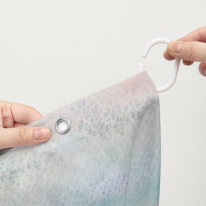 AILONEN Paris Tower Shower Curtain,Romantic Tower Theme Waterproof Fabric Shower Curtain Set for Girls Kids Teens, 60" W*72" H Pink Flowers Dreamy Eiffel Tower Shower Curtain