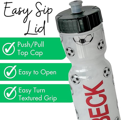 50 Strong Kids Water Bottle | 22 oz. BPA- Free Sports Squeeze Water Bottles with Pull Top Cap |Perfect Water Bottle for School | Reusable & Durable for Boys & Girls | Made in USA