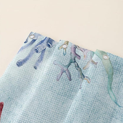 AILONEN Cute Axolotl Shower Curtains,Seaweed Salamander Bath Curtain for Kids Bathroom Decor,Polyester Waterproof with 12 Plastic Hooks 72" W*96" H