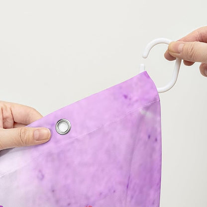 AILONEN Sugar Skull Shower Curtain for Bathroom,Pink Purple Graffiti Flower Art Bathroom Curtain for Kids Girls Teen,Bath Curtain 72" W*96" H Polyester Waterproof Bathroom Curtain with 12 Hooks