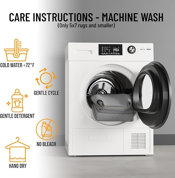 Machine Washable Modern Solid Design Non-Slip Rubberback 2x5 Traditional Runner Rug for Hallway, Kitchen, Bedroom, Entryway, 20" x 59", Gray