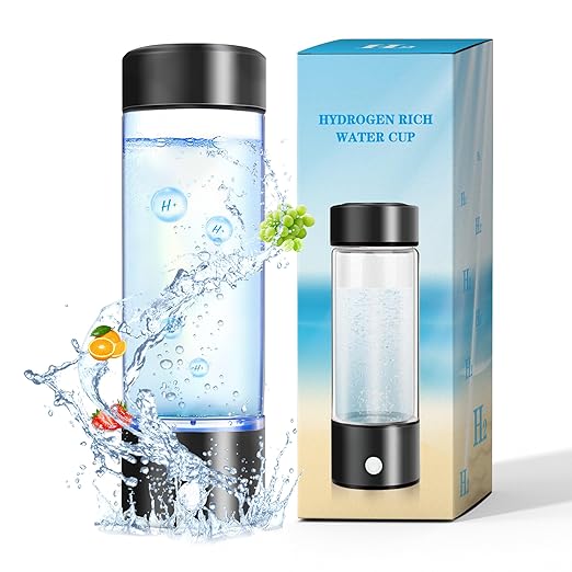 AUNOOL Hydrogen Water Bottle 2024，Hydrogen Water Bottle with SPE PEM ，Hydrogen Water Bottle Generator Improve Water in 3 Minutes Gifts for Mom, Daily Use, Travel Gifts for Women