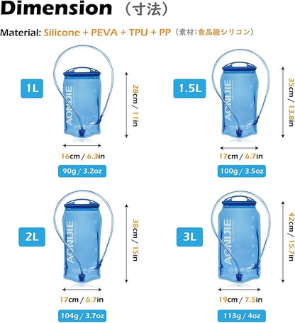 TRIWONDER Soft Flask Collapsible Water Bottles Hydration Bladder BPA-Free Foldable Water Flask for Hydration Pack - Ideal for Hiking Running Cycling Climbing Travel