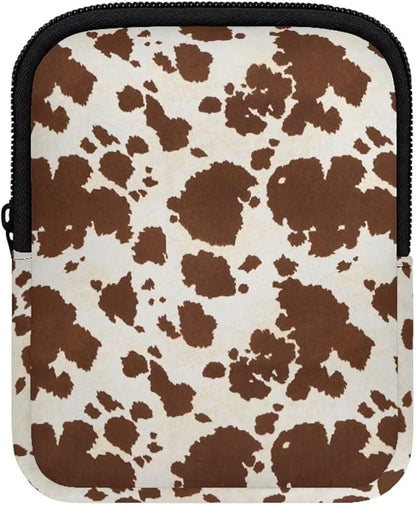 Cow Print Gym Water Bottle Pouch Tumbler Pouch Bag 20oz 30oz 40oz Cup Pouch Stanley IceFlow Pocket Tumbler Zipper Accessories